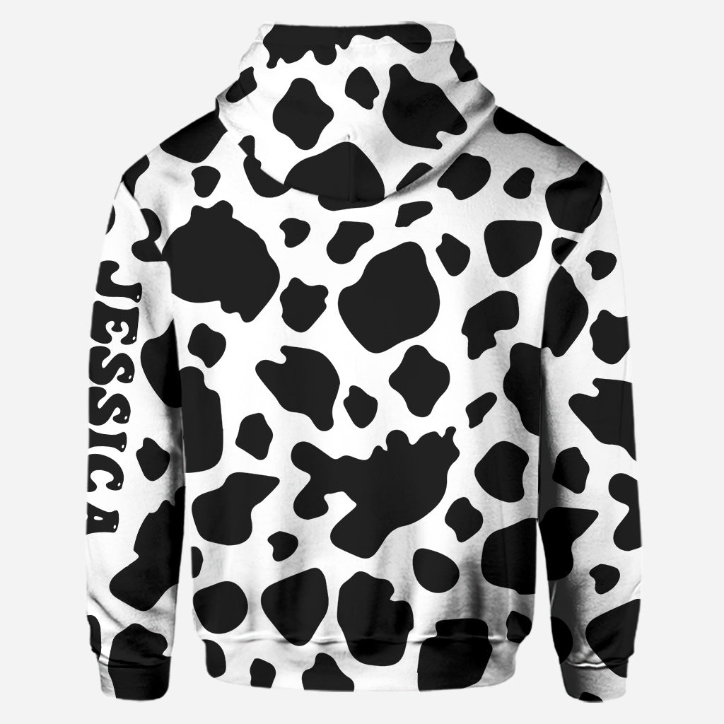 Moody Baby Cow - Personalized Cow Hoodie and Leggings
