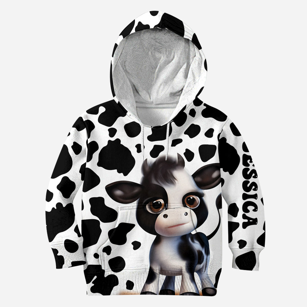 Moody Baby Cow - Personalized Cow Hoodie and Leggings
