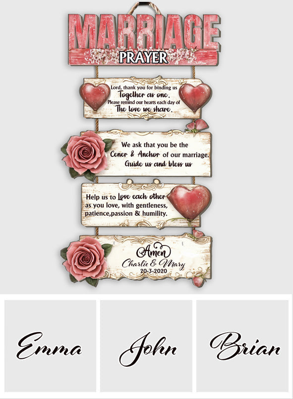 Marriage Prayer - Personalized Couple Pallet Wood Sign
