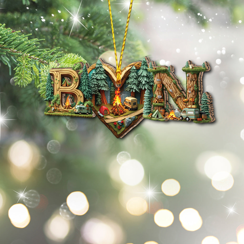 Camping Couple Letter - Personalized Camping Ornament