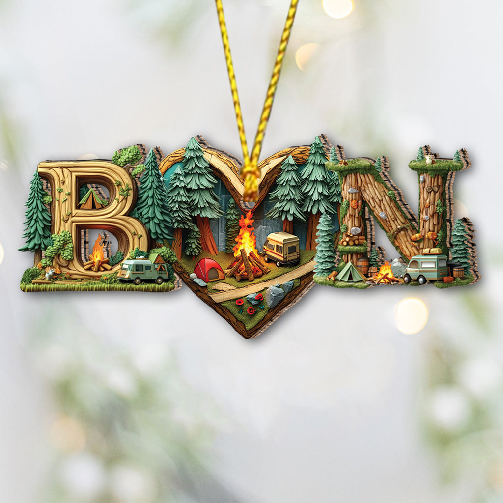 Camping Couple Letter - Personalized Camping Ornament
