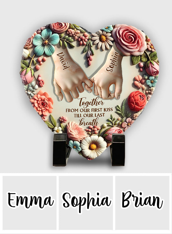 Annoying Each Other - Personalized Couple Heart Shaped Stone