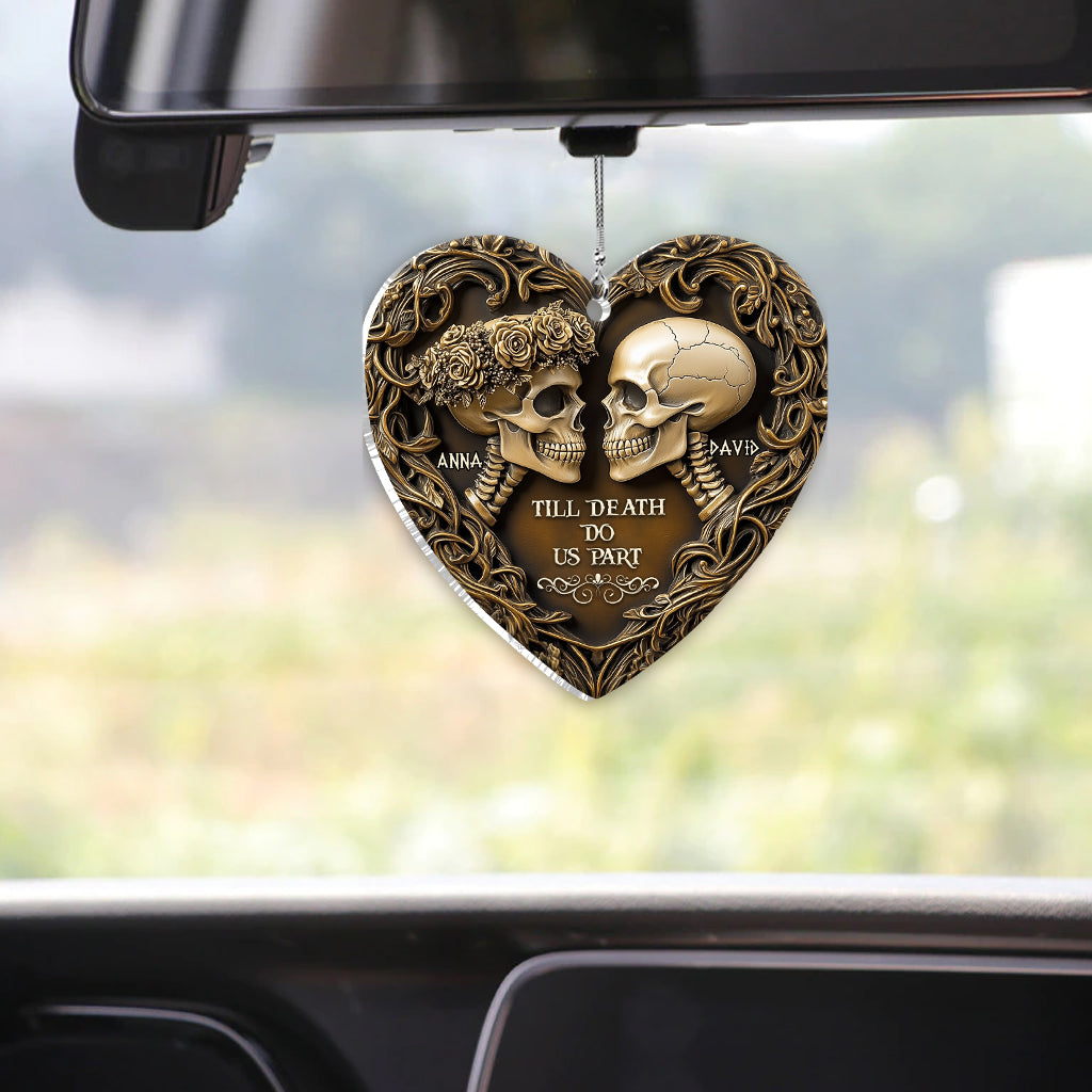 Til Death Do Us Part - Personalized Couple Car Ornament
