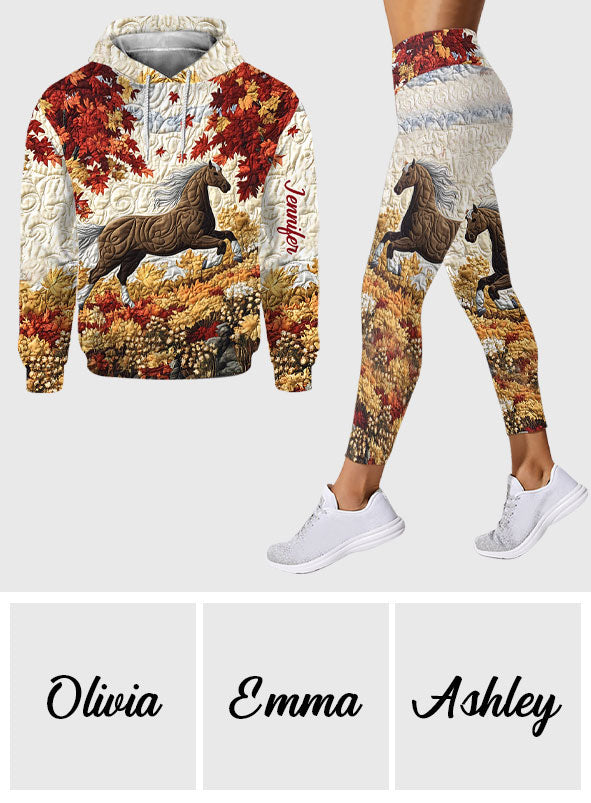 Love Horses - Personalized Horse Hoodie and Leggings