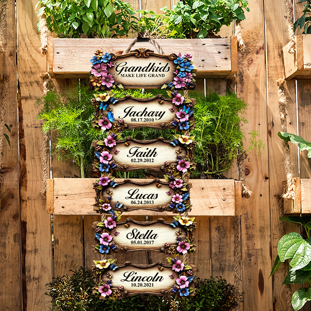 Grandkids Make Life Grand - Personalized Grandma Pallet Wood Sign