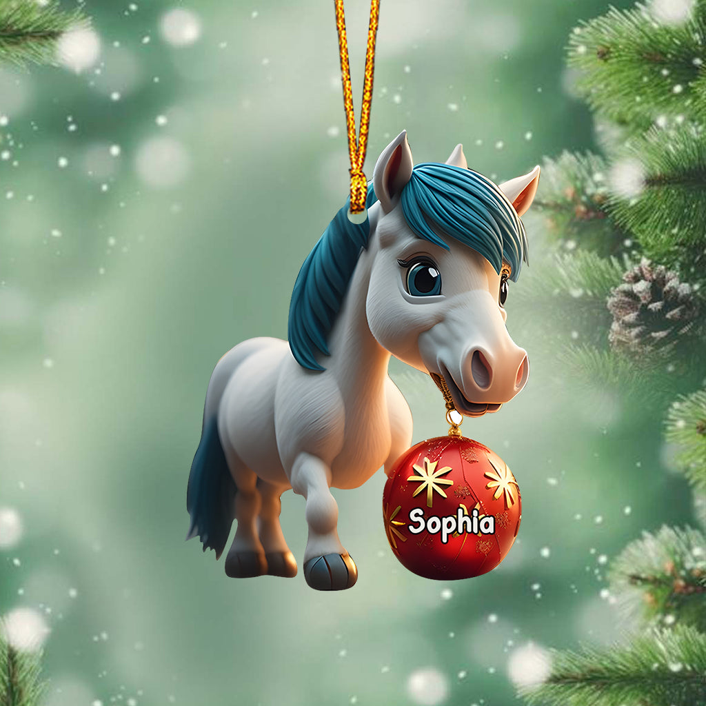 Love Horses - Personalized Horse Ornament