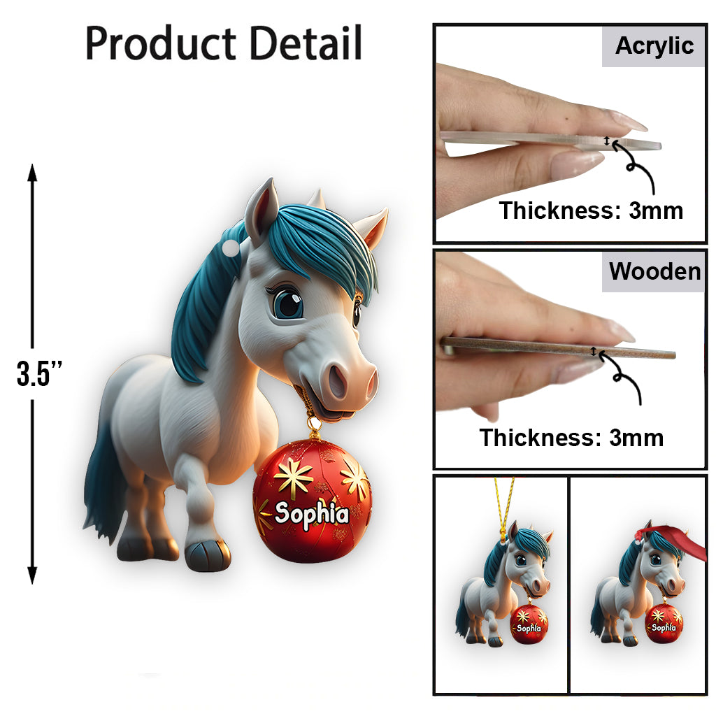Love Horses - Personalized Horse Ornament