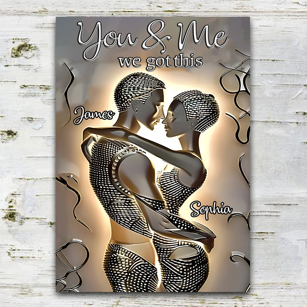 It's You & Me - Personalized African American Rectangle Metal Sign