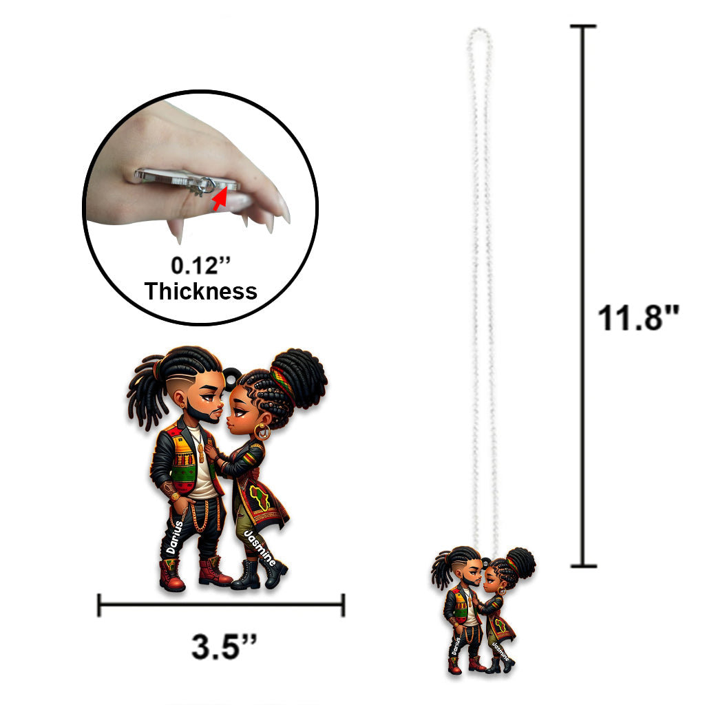 You Are My King & I Am Your Queen - Personalized African American Car Ornament