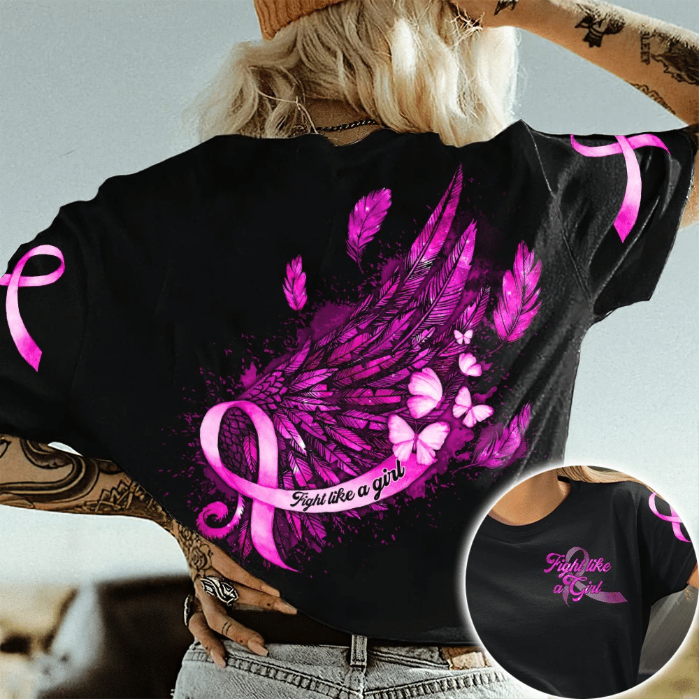 Combattez comme une fille - T-shirt et sweat à capuche « Sensibilisation au cancer du sein » 0822