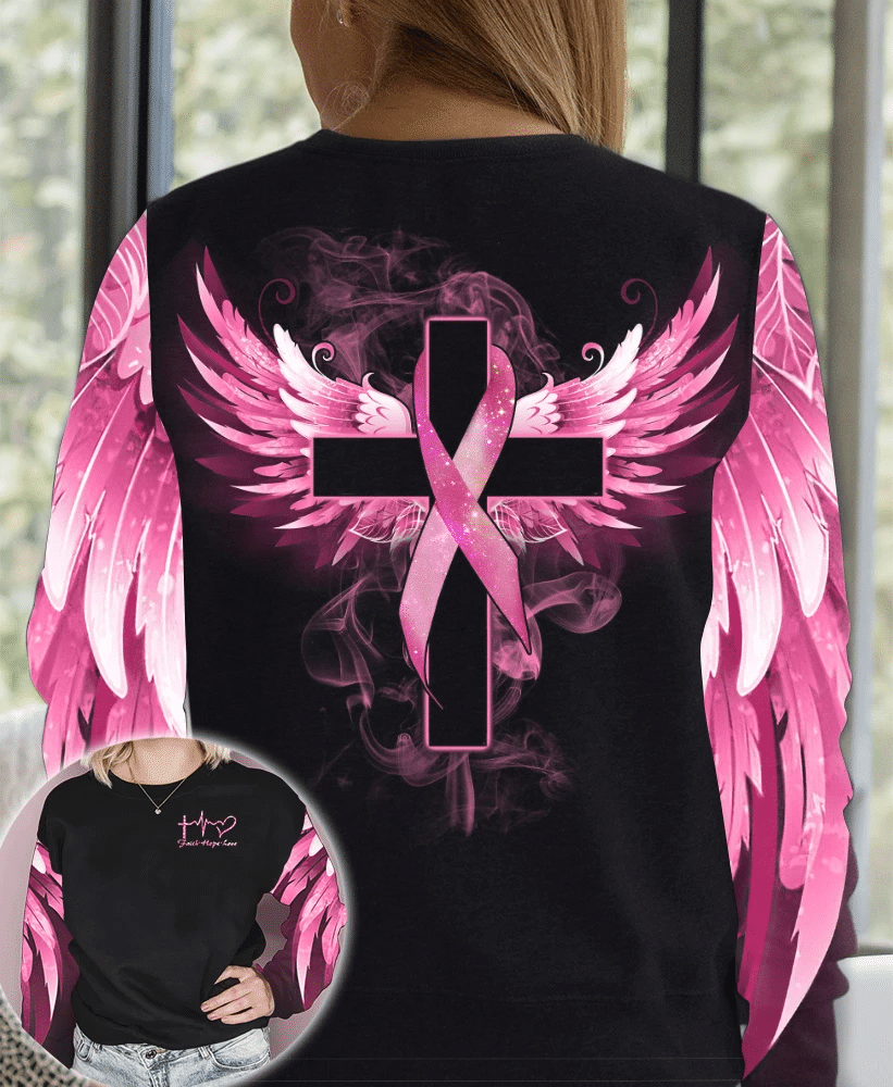 Glaube, Hoffnung, Liebe – T-Shirt und Hoodie zur Sensibilisierung für Brustkrebs 0822