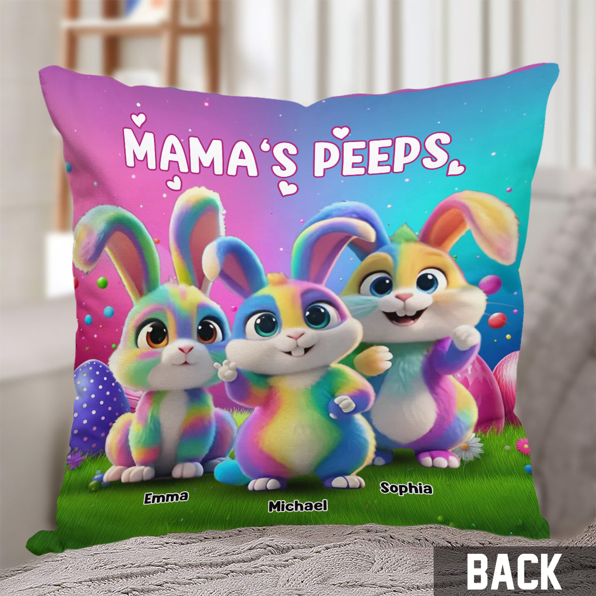 Grandma's Peeps - Personalized Grandma Throw Pillow