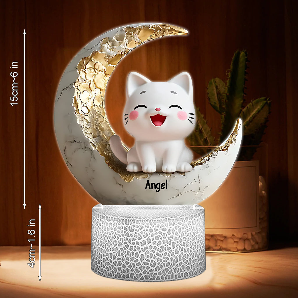 Cute Cats - Personalized Cat Shaped Plaque Light Base
