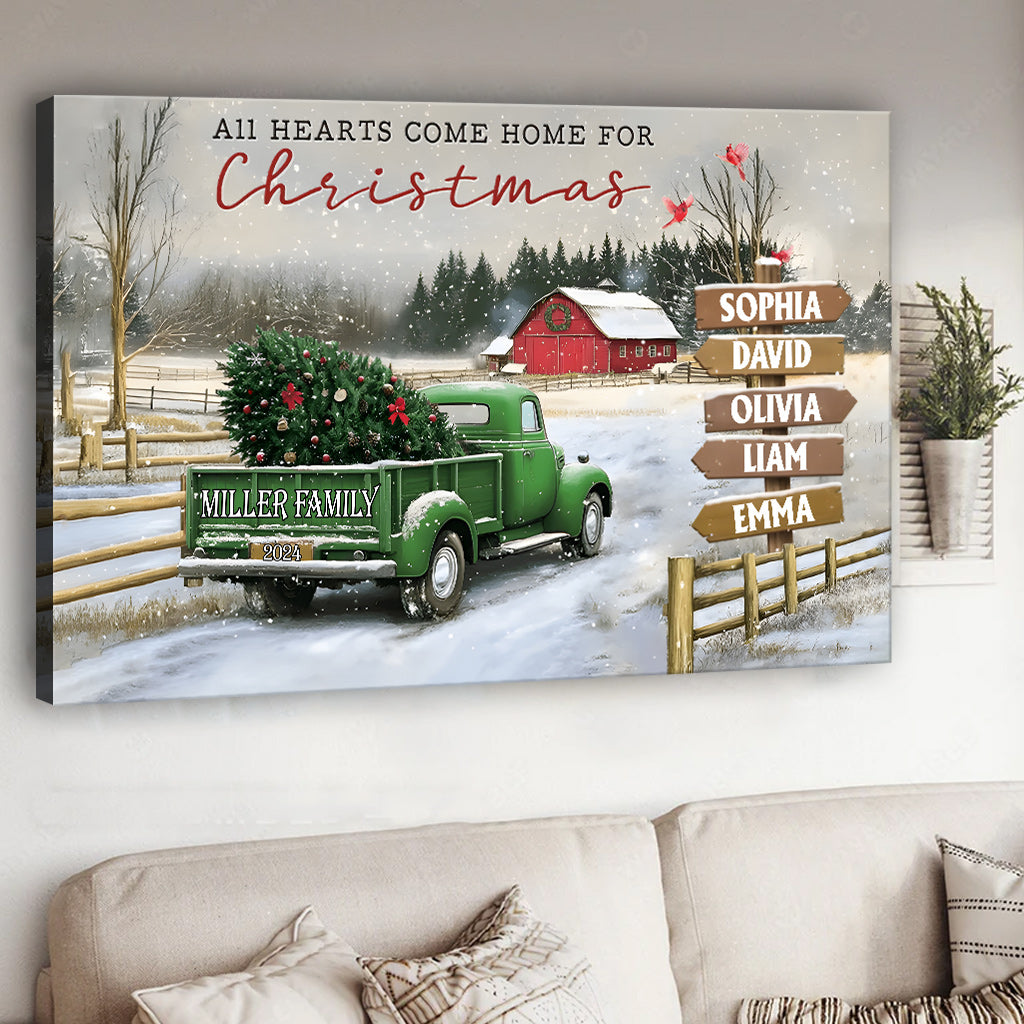 It's The Most Wonderful Time Of The Year - Personalized Family Canvas And Poster