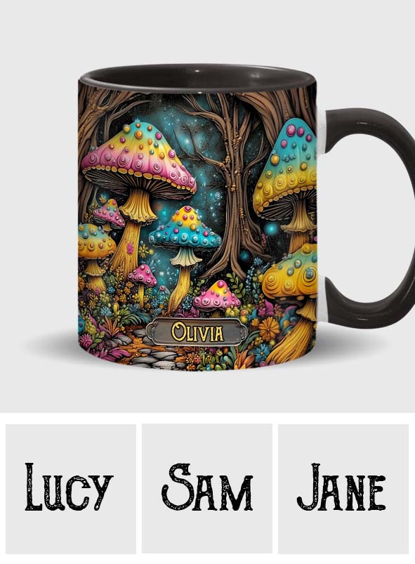 Mug personnalisé à motif champignon magique