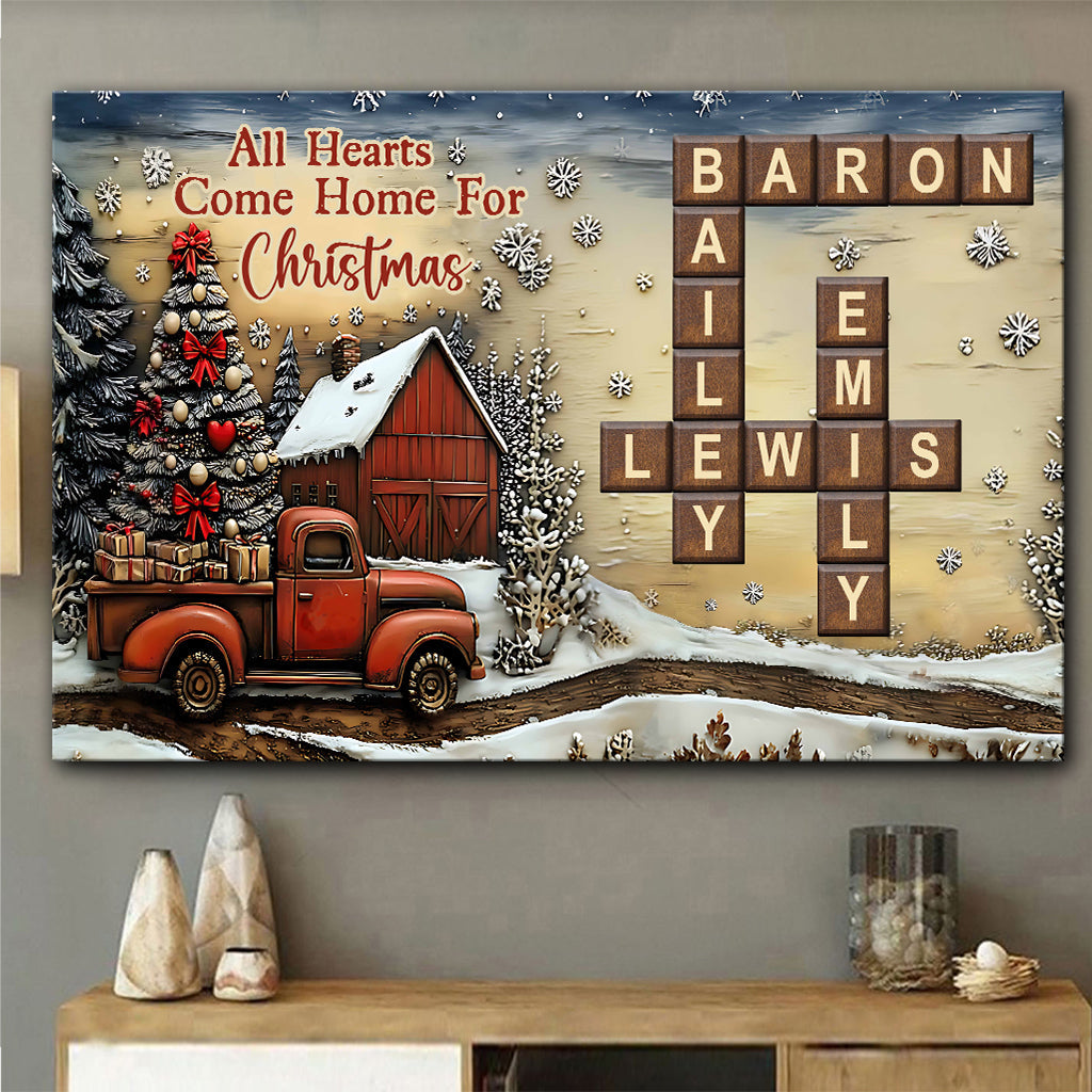 It's The Most Wonderful Time Of The Year - Personalized Family Canvas And Poster