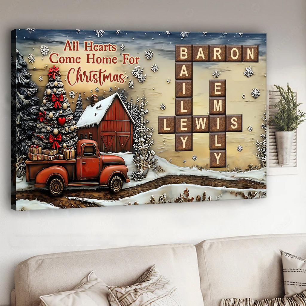 It's The Most Wonderful Time Of The Year - Personalized Family Canvas And Poster