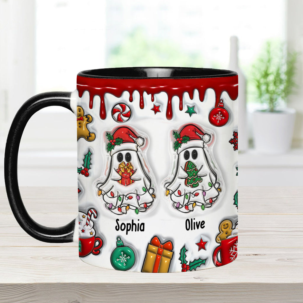 Ghost Friends Funny Christmas - Personalized Bestie Accent Mug