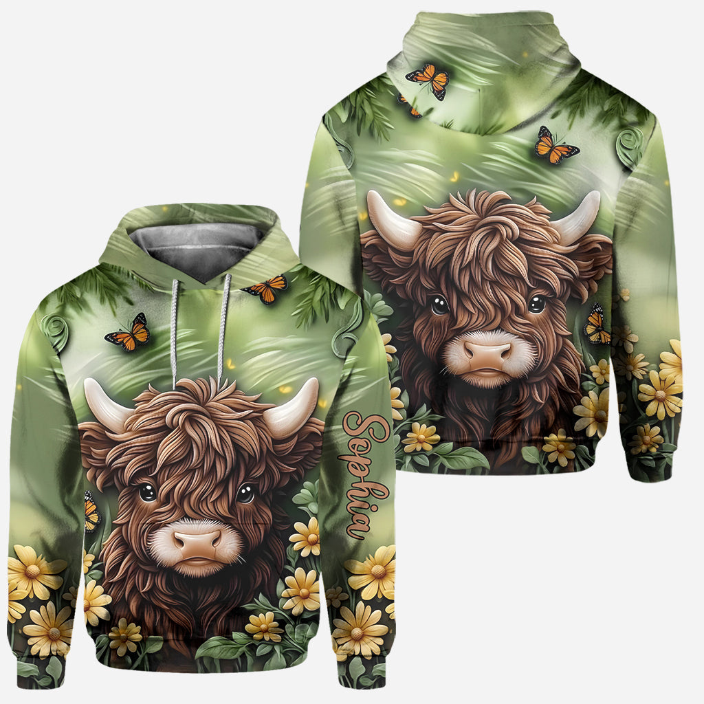 Baby Highland Cow - Personalized Highland Cow Hoodie and Leggings