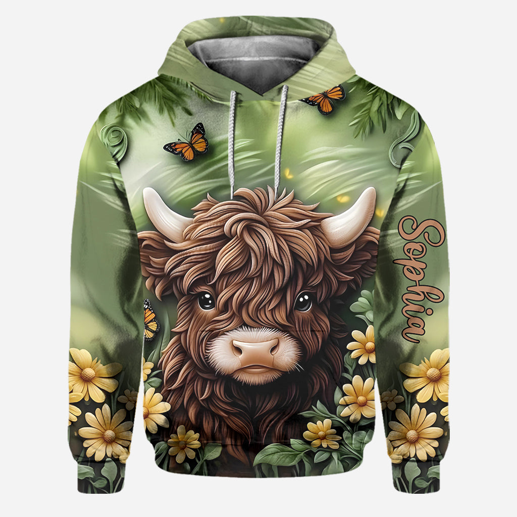 Baby Highland Cow - Personalized Highland Cow Hoodie and Leggings