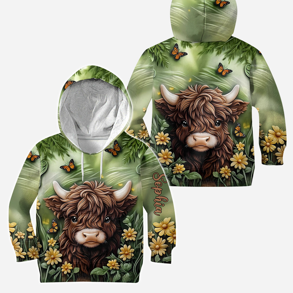 Baby Highland Cow - Personalized Highland Cow Hoodie and Leggings