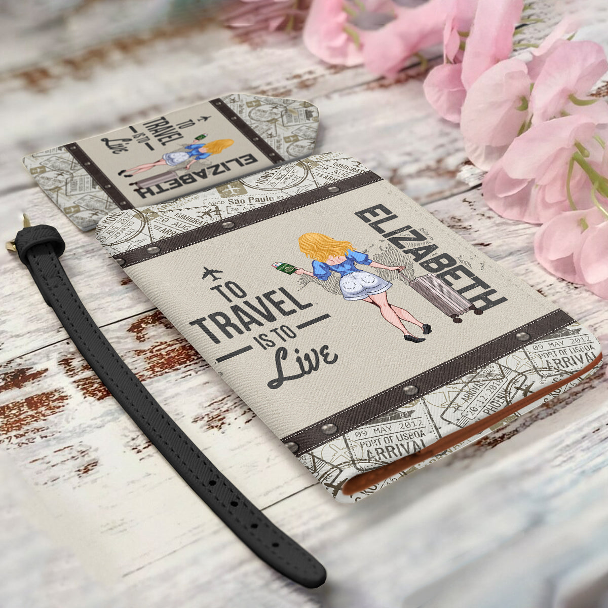 Adventure Awaits - Travelling gift for her, mom, wife, girlfriend, friend - Personalized Set