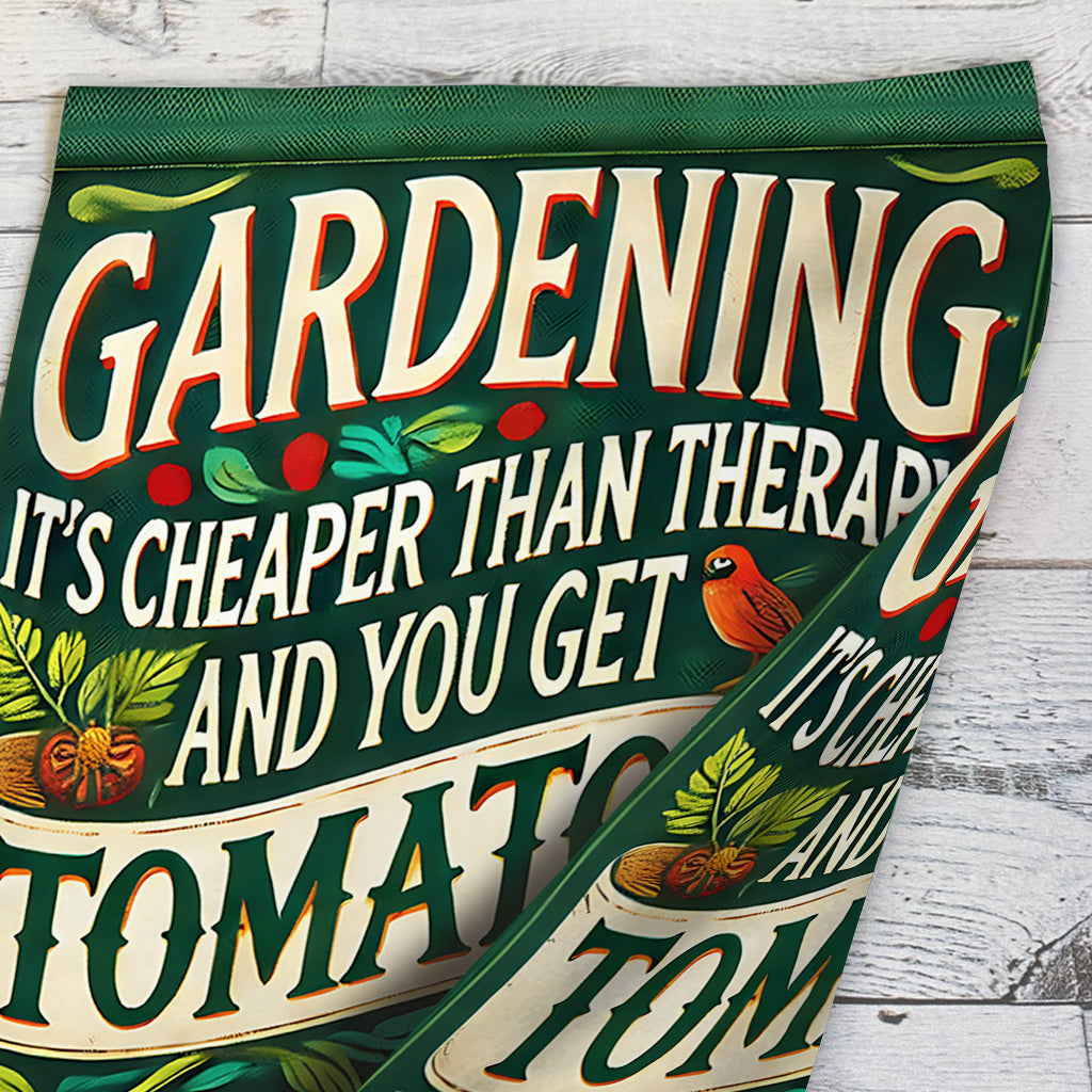 Gardening It's Cheaper Than Therapy And You Get Tomatoes - Personalized Gardening Garden Flag