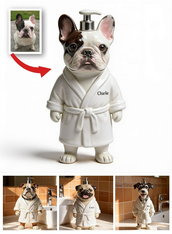 Personalisierter Seifenspender für Französische Bulldogge, Badezimmerdeko für Tierliebhaber