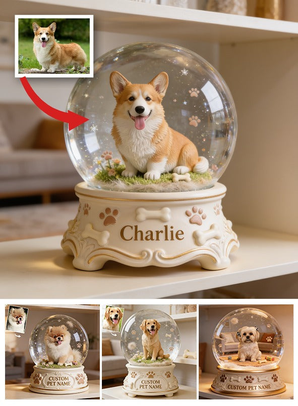 Personalized Welsh Corgi Acrylic Snow Globe Table Decor Dog Owner Gift