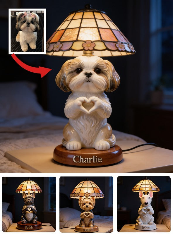 Personalized Cute Shih Tzu Acrylic LED Night Light Pet Lover Gift