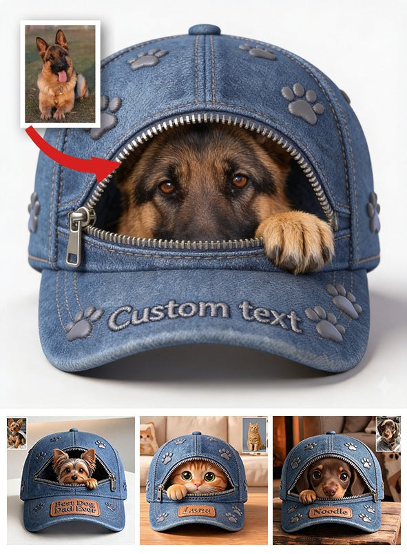 Custom Photo German Shepherd Classic Cap Dog Lover Gift