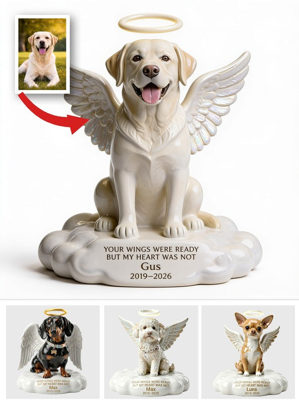 Custom Photo Angel Yellow Labrador Retriever Acrylic Plaque Dog Memorial Gift