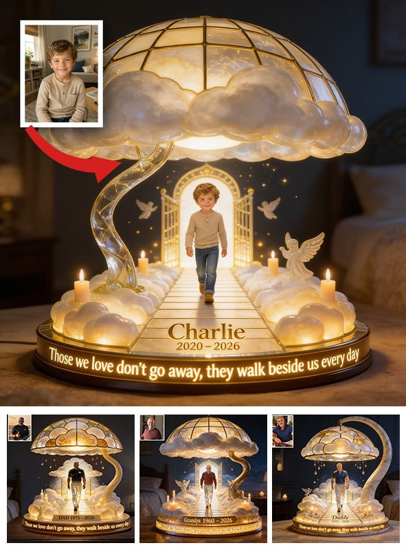 Personalized Latino Little Boy Memorial Acrylic LED Night Light Remembrance Keepsake