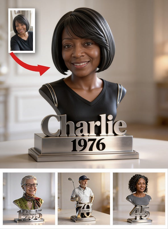 Personalized 50th Birthday Middle-Aged Black Woman Custom Shaped Acrylic Plaque Gift For Her