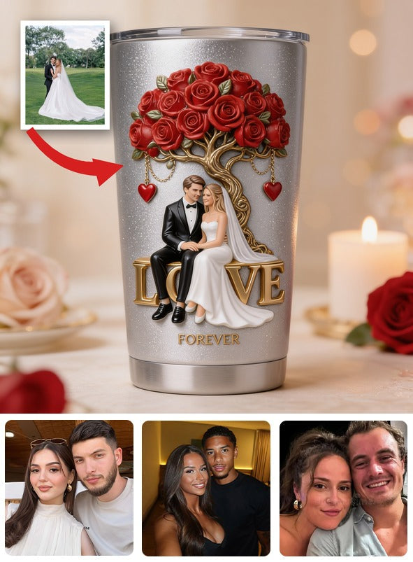 Personalized Wedding Couple Tumbler - Unique Wedding Gift for Newlyweds