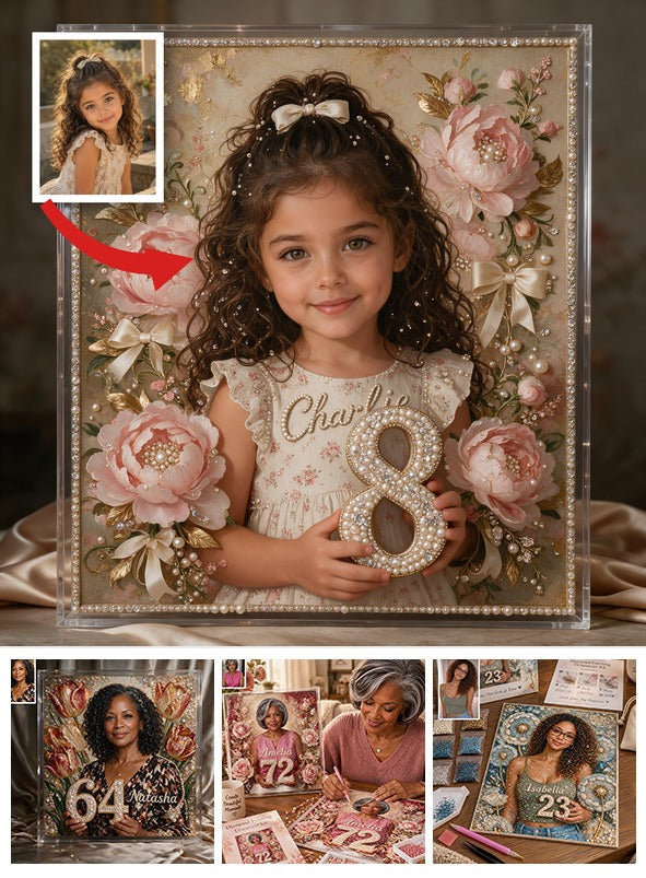 Cadeau personnalisé : Kit d'Ornement de Peinture Diamant pour Anniversaire d'une Petite Fille Latina