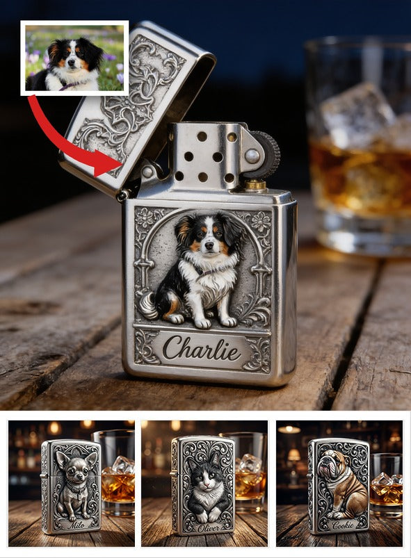 Briquet Miniature Australian Shepherd Personnalisé Cadeau Propriétaire de Chien