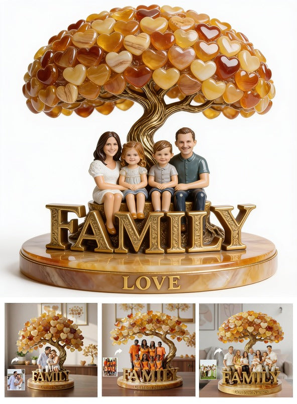 Personalized Family Of Four Custom Shaped Acrylic Plaque Family Keepsake Decor