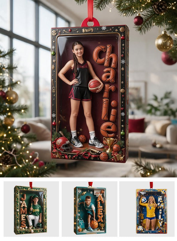 Personalized Christmas Latina Female Youth Basketball Player Ornament Gift