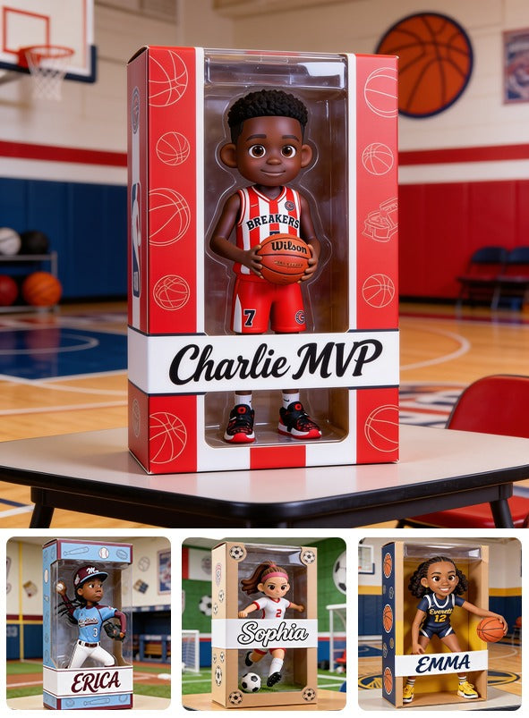 Personalized Black Male Youth Basketball Player Custom Shaped Acrylic Plaque