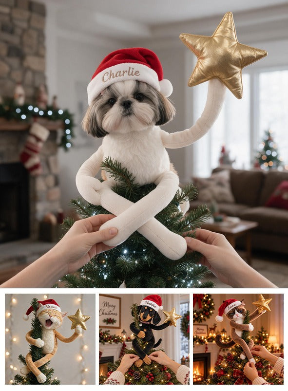 Personalized Christmas Shih Tzu Posable Plush Doll Pet Keepsake Gift