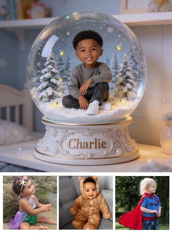 Personalized Black Little Boy Custom Shaped Acrylic Plaque Kid Gift For Son Grandson Nephew