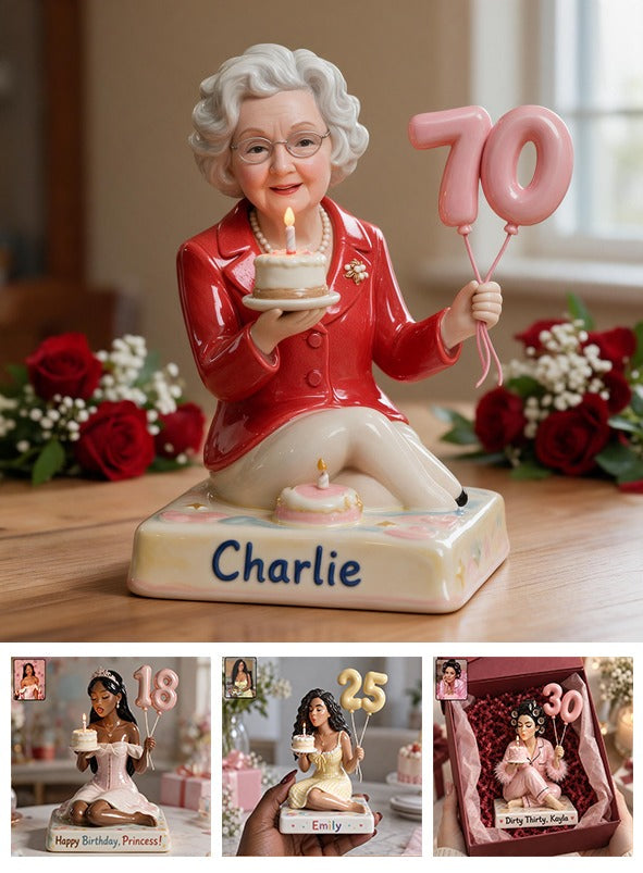 Personalized 70th Birthday Older Woman 3D Plaque Keepsake Gift