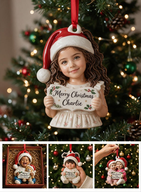 Personalized Christmas Latina Little Girl Premium 3D Ornament Gift for Daughter Granddaughter Niece