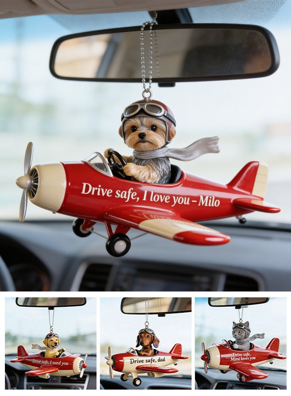 Custom Photo Yorkshire Terrier Car Ornament, Dog Lover Gift