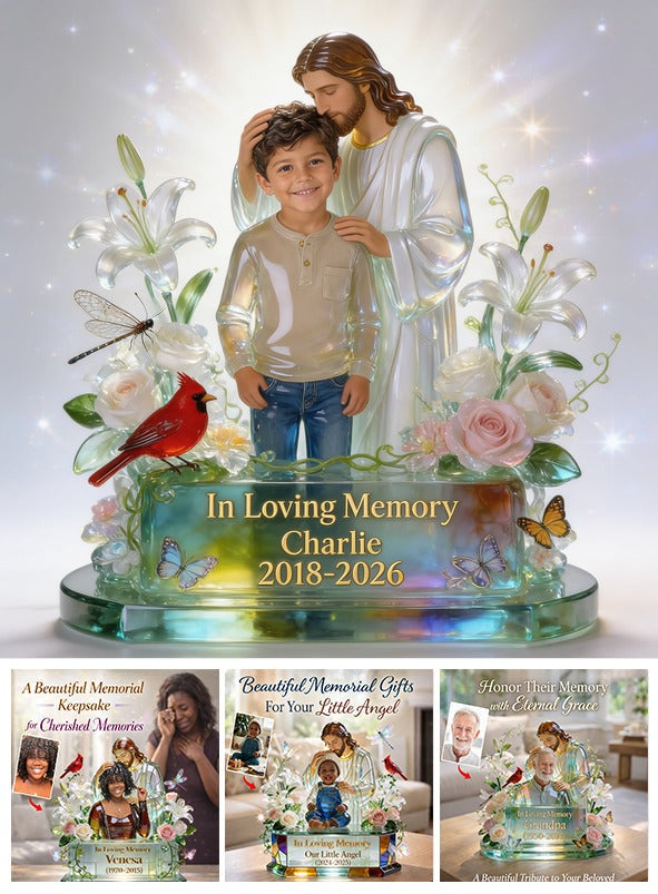 Personalized In Loving Memory Latino Little Boy Custom Shaped Acrylic Plaque Memorial Gift