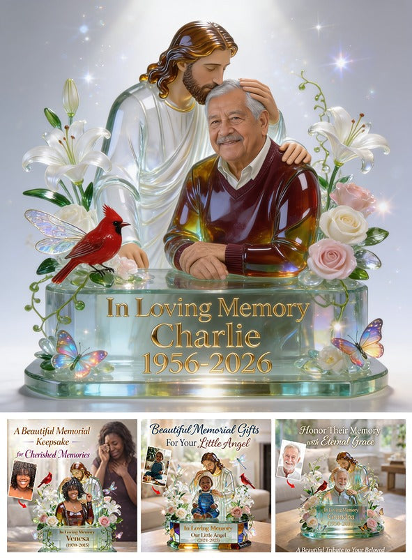 Personalized In Loving Memory Older Latino Man Grandpa Memorial Custom Acrylic Plaque