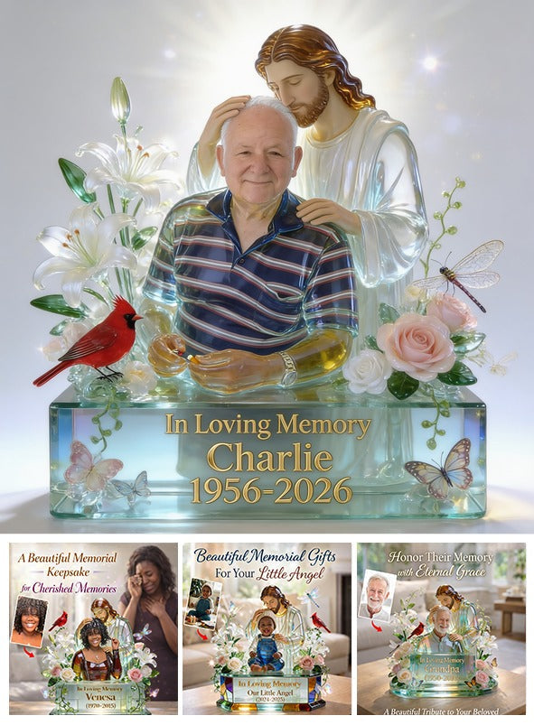 Personalized In Loving Memory Older Man Grandfather Memorial Acrylic Plaque