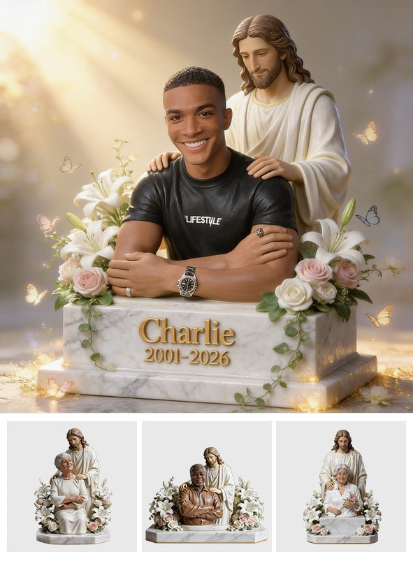 Personalized Black Man Memorial Custom Shaped Acrylic Plaque Sympathy Gift