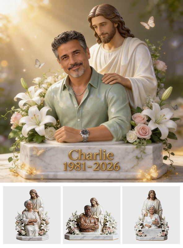 Personalized Memorial Middle-Aged Latino Man Custom Shaped Acrylic Plaque Sympathy Gift
